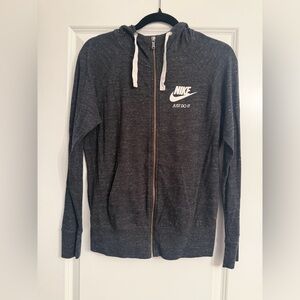 Nike Women’s Teal Zip Front Hoodie with White Drawstring